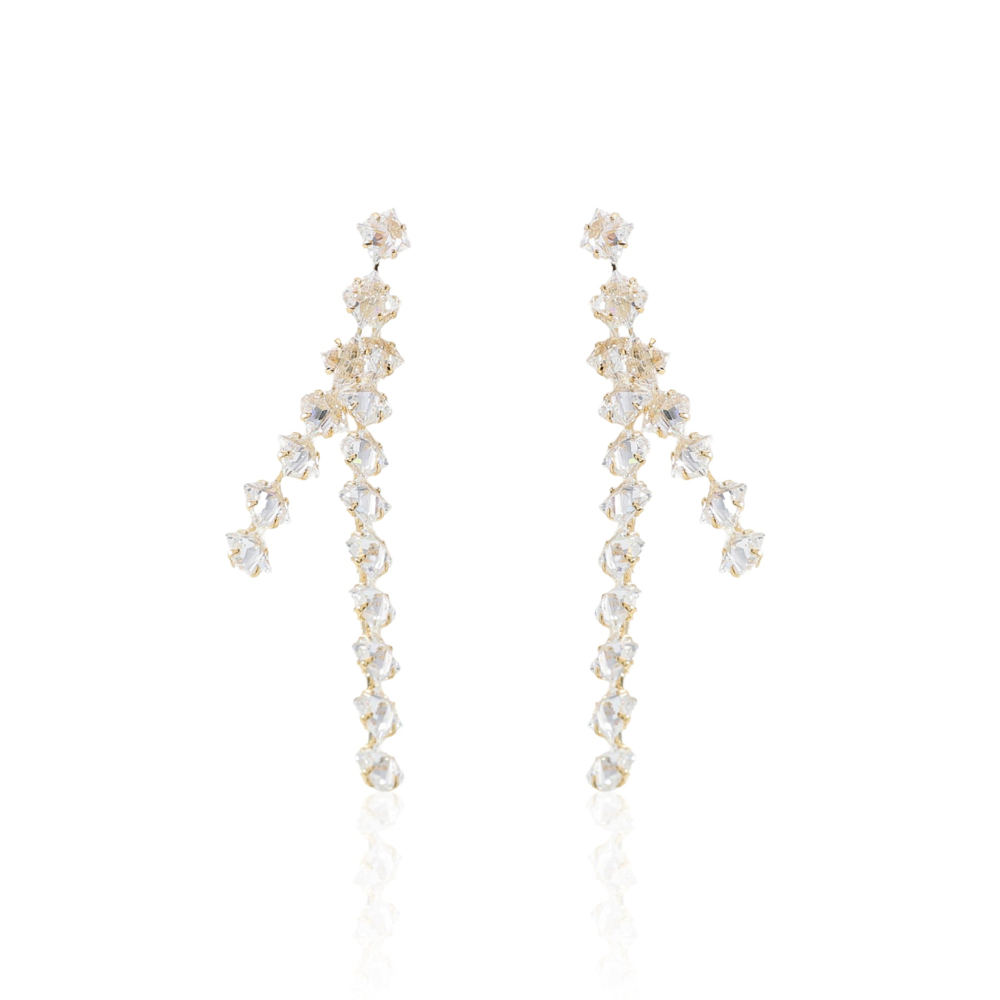 Yellow Chimes long dangle earrings - Statement accessory for girls