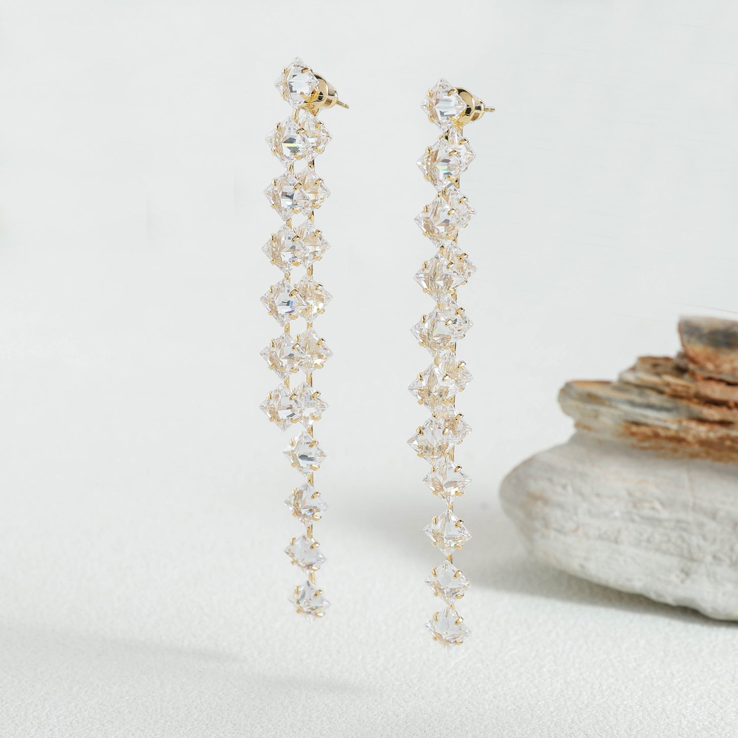 Yellow Chimes gold plated earrings - Perfect for weddings