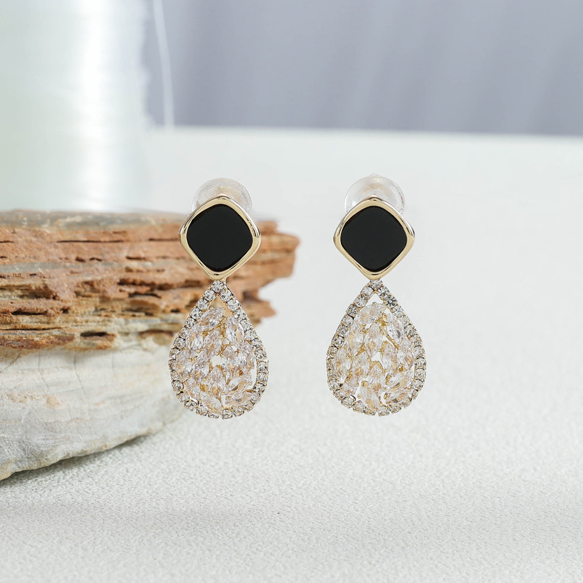 Yellow Chimes elegant drop earrings - Evening outfit accessory