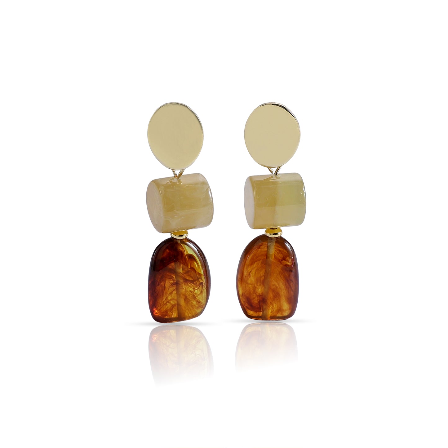 Yellow Chimes Geometric Drop Earrings - Fashion jewelry for women