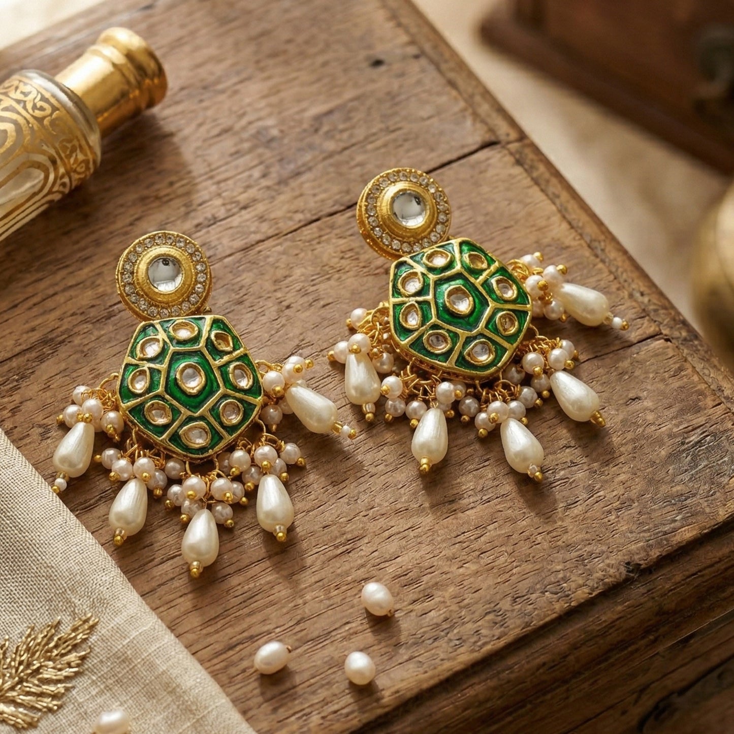 Yellow Chimes Chandbali Earrings - Cultural Events