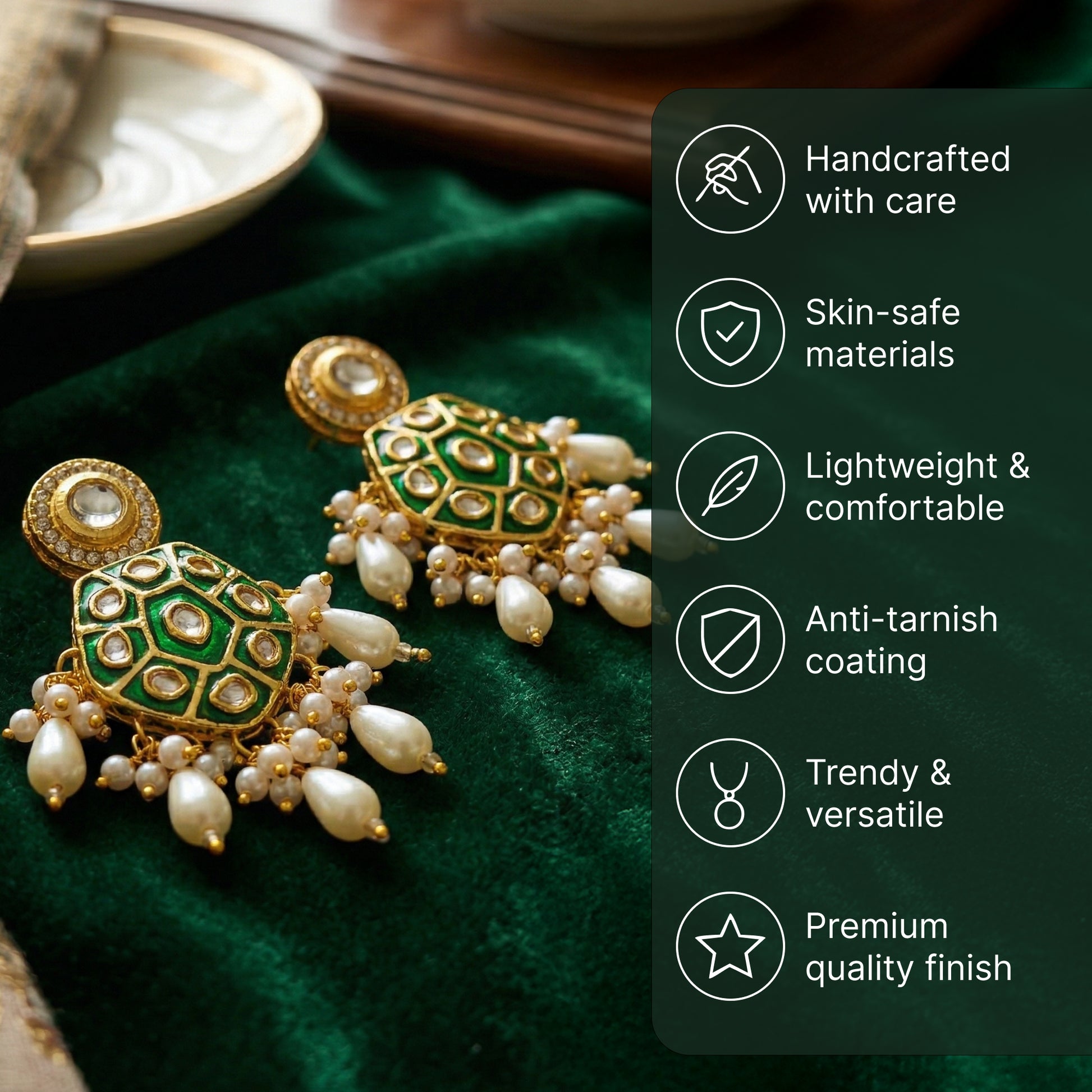 Yellow Chimes Gold Earrings - Wedding Celebration