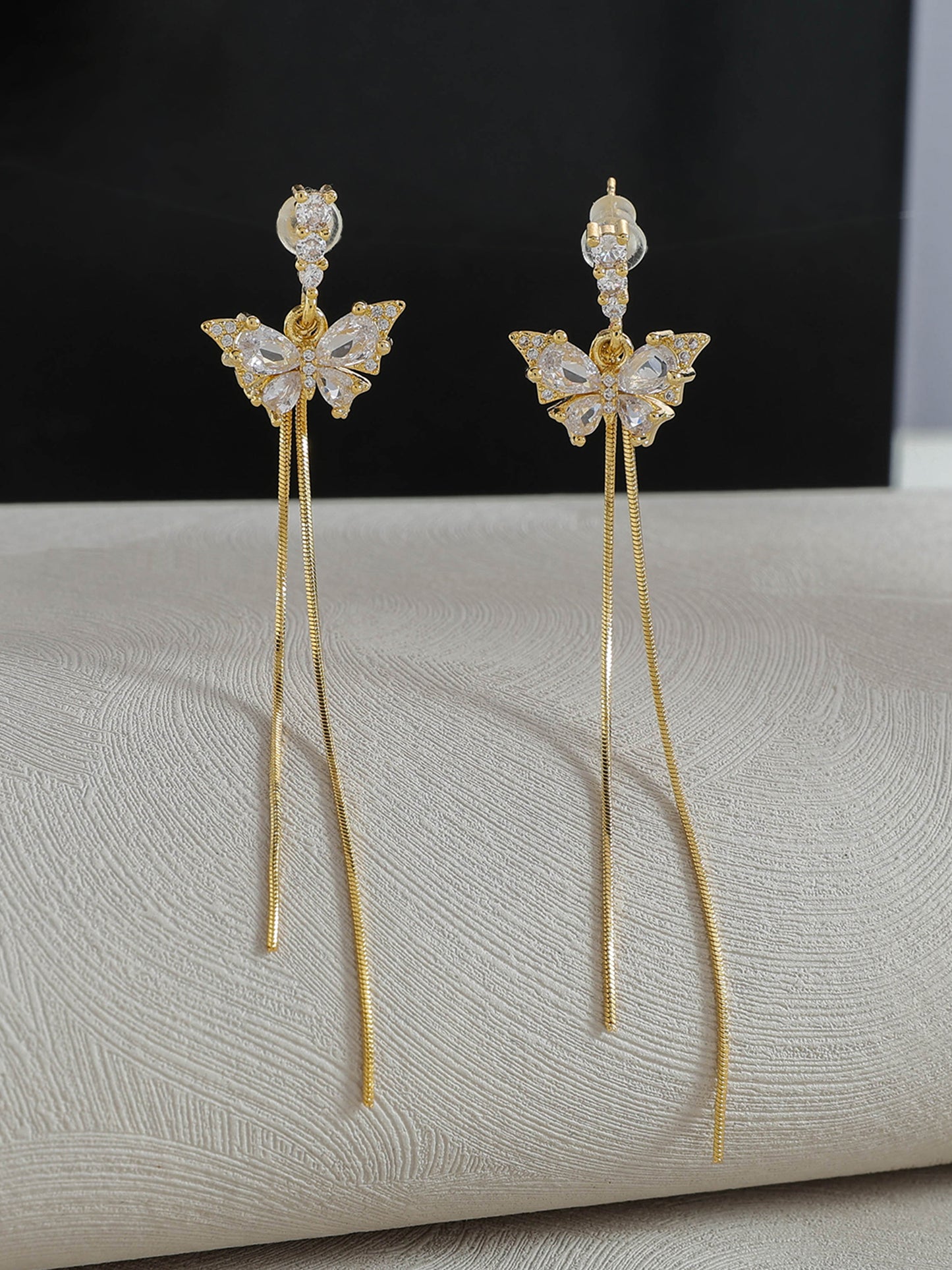 Yellow Chimes butterfly earrings - perfect for parties