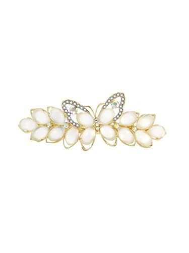 Kairangi Hair Clips for Women Girls Barrette Hair Clips for Women Hair Accessories for Women Butterfly Clip for Women Opal Stone French Barrette Hair Clips for Women and Girls Gift For Women & Girls