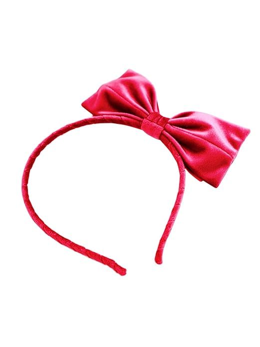 Melbees by Yellow Chimes Hair Bands for Kids Red Bow Hairbands Headbands for Girls Head Bands Hair Accessories for Girls and Kids