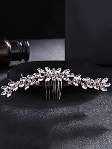 Kairangi Comb Pin for Women Hair Accessories for Women White Crystal Comb Clips for Hair for Women Hair Pin Bridal Hair Accessories for Wedding Side Pin/Comb Pin/Juda Pin Accessories for Women