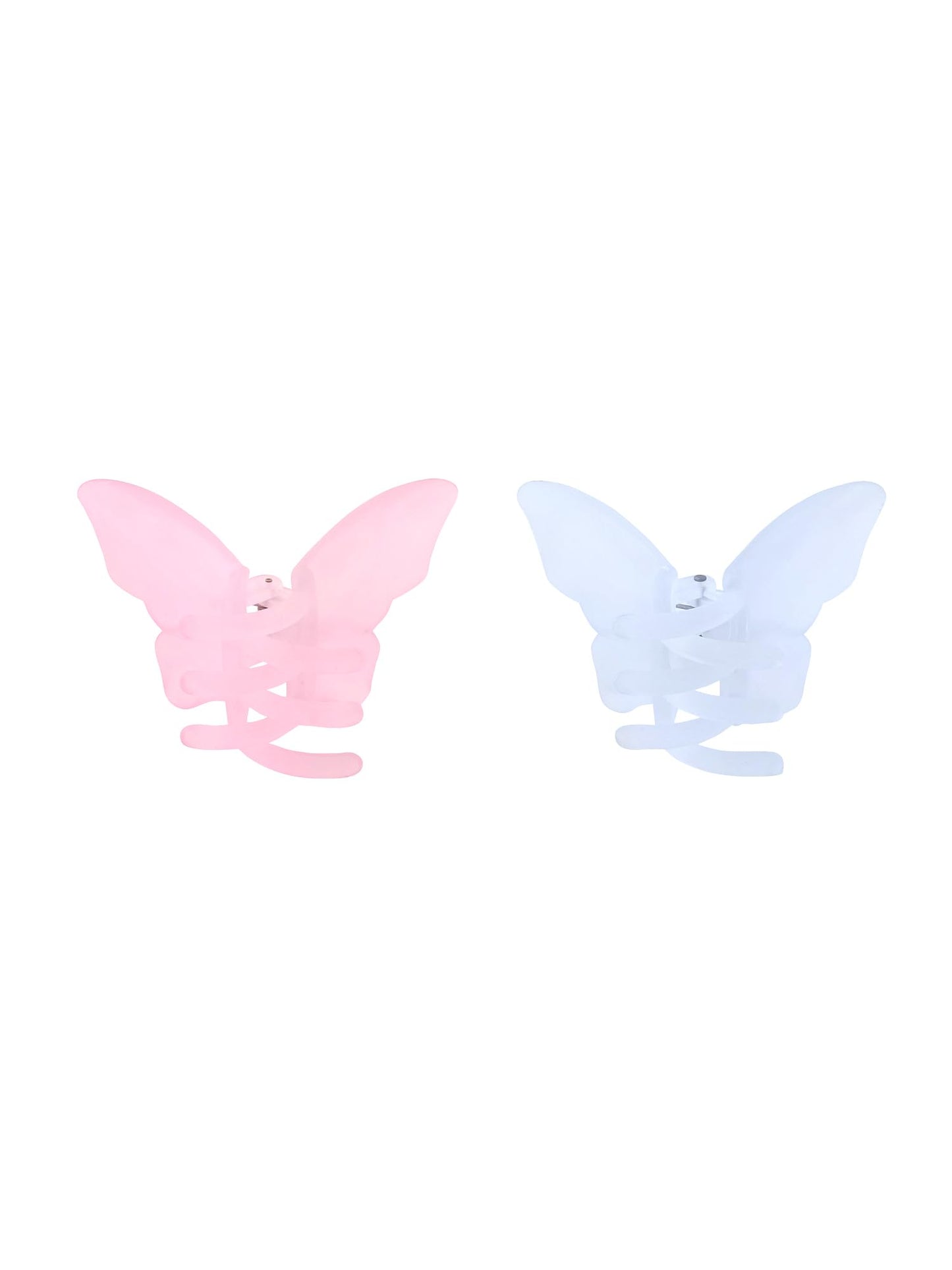 Yellow Chimes Claw Clips for Women Hair Clutches for Women Hair Accessories For Women Set of 2 Pcs Claw Clip Pink White Butterfly Clips Big Clutchers for Hair Clutcher for women and Girls Gifts