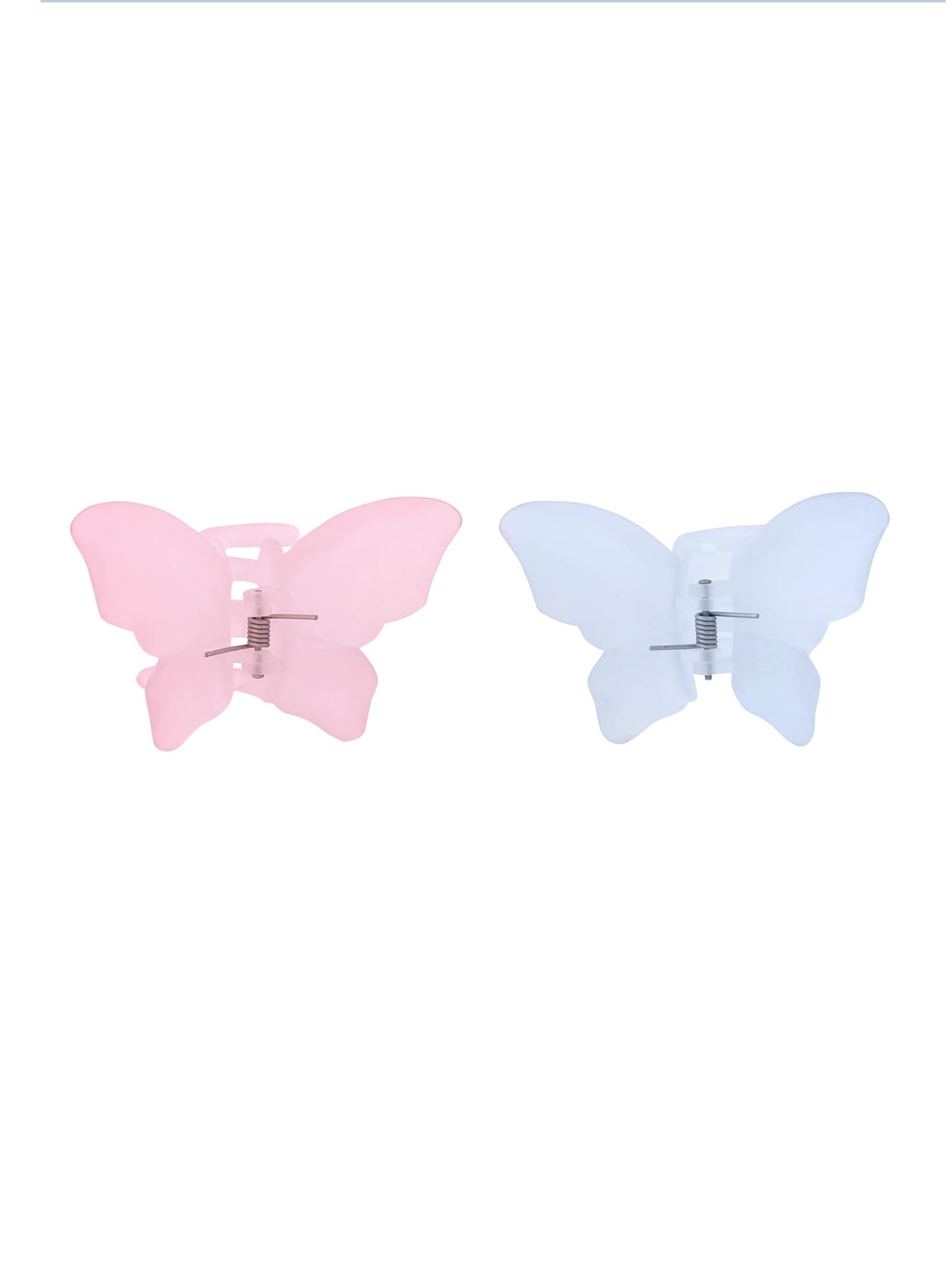 Yellow Chimes Claw Clips for Women Hair Clutches for Women Hair Accessories For Women Set of 2 Pcs Claw Clip Pink White Butterfly Clips Big Clutchers for Hair Clutcher for women and Girls Gifts