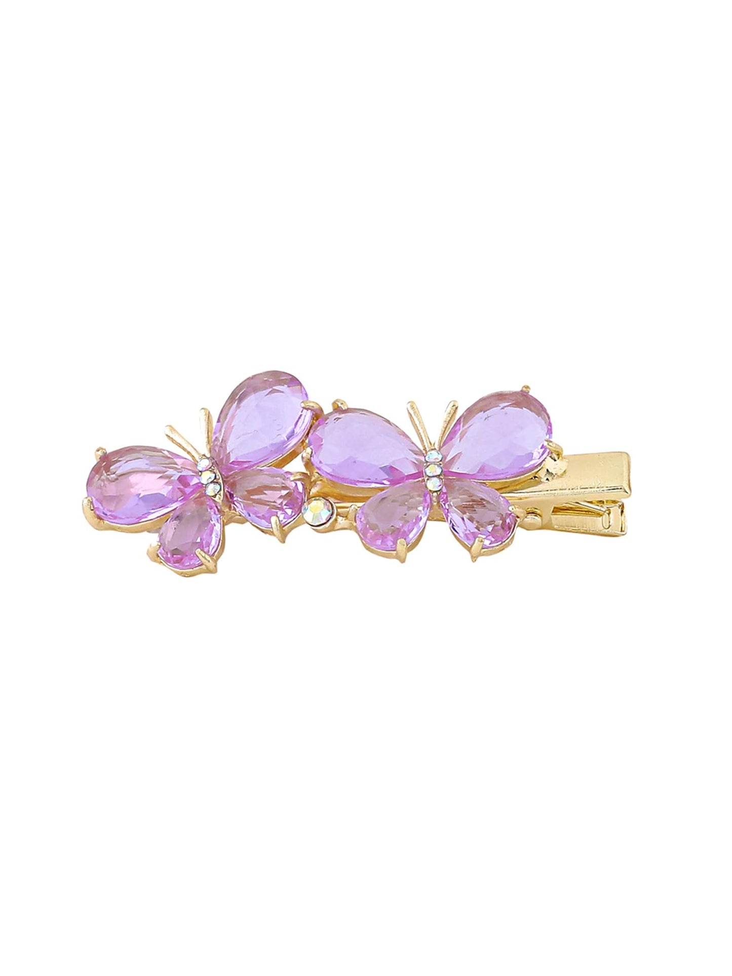 Yellow Chimes Hair Clips for Women Girls Hair Accessories for Women Purple Crystal Hair Clip Butterfly Hair Clips for Girls Hairclips Alligator Clips for Hair Pins for Women and Girls Gift for Women