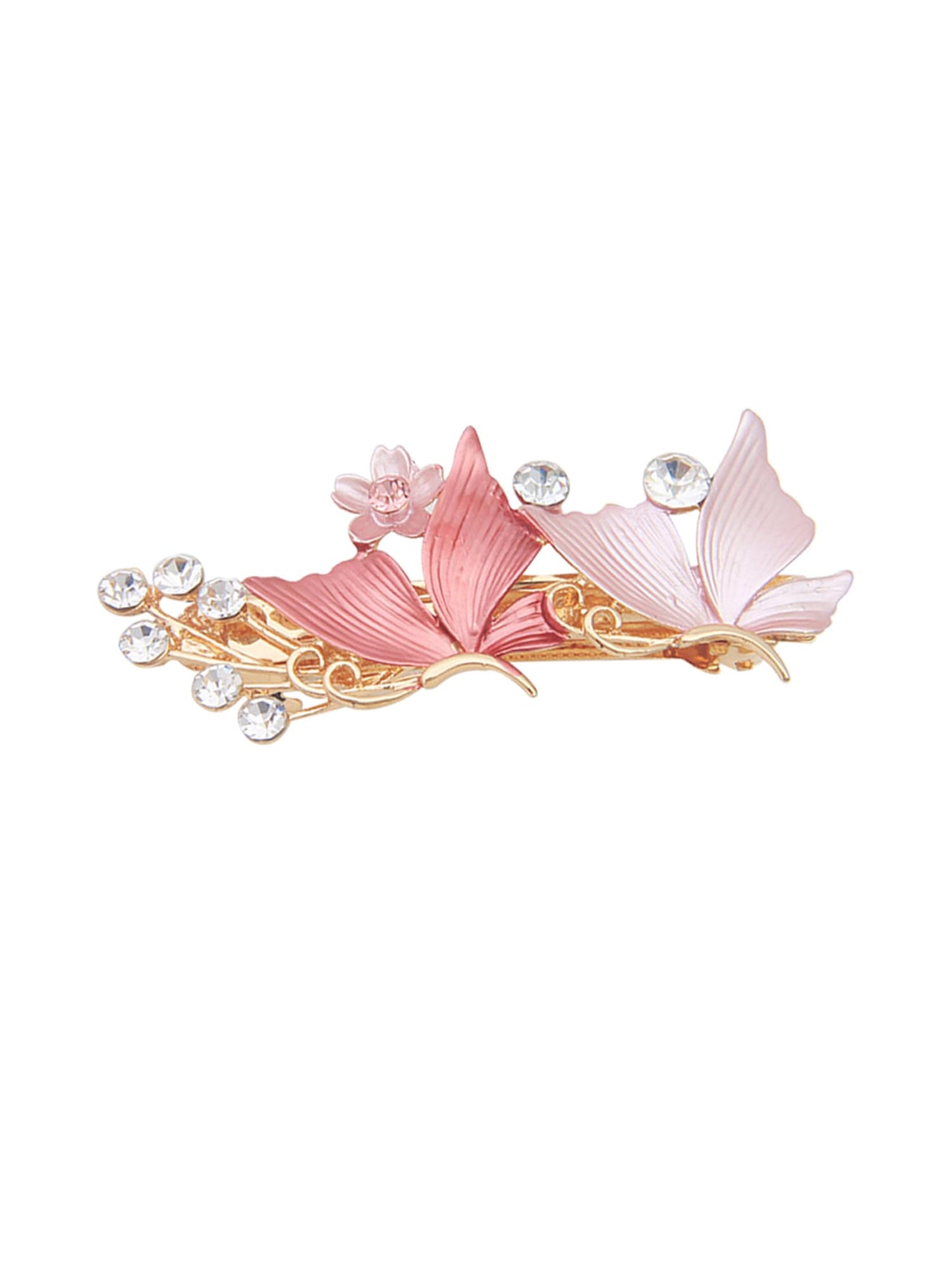 Yellow Chimes Hair Clips for Women Girls Barrette Hair Clips for Women Hair Accessories for Women Enameled Butterfly Clips for Women Pink French Barrette Hair Clips for Women and Girls Gifts For Women