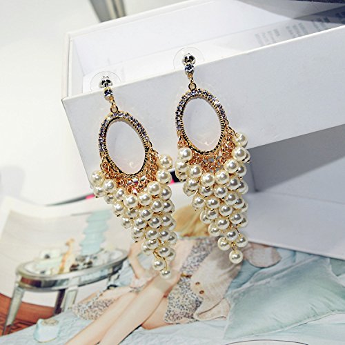 Yellow Chimes Earrings for Women Girls Fashion White Stone Crystal YellowChimes