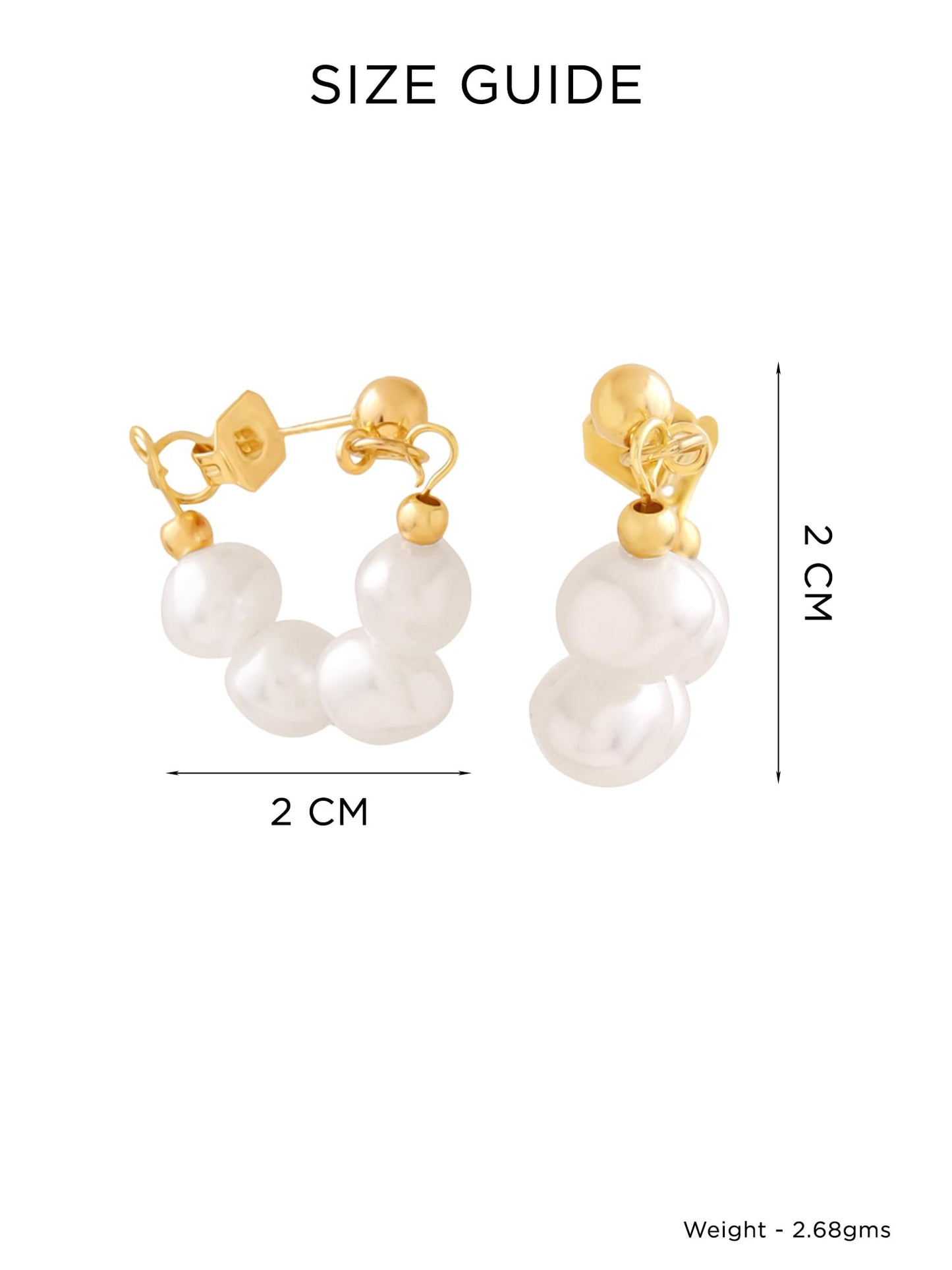 Yellow Chimes Pearl Drop Earrings For Women | Fashion Women Earrings | Gold Plated White Pearls Hoop Earrings For Girls | Birthday Gift for Girls Anniversary Gift for Women