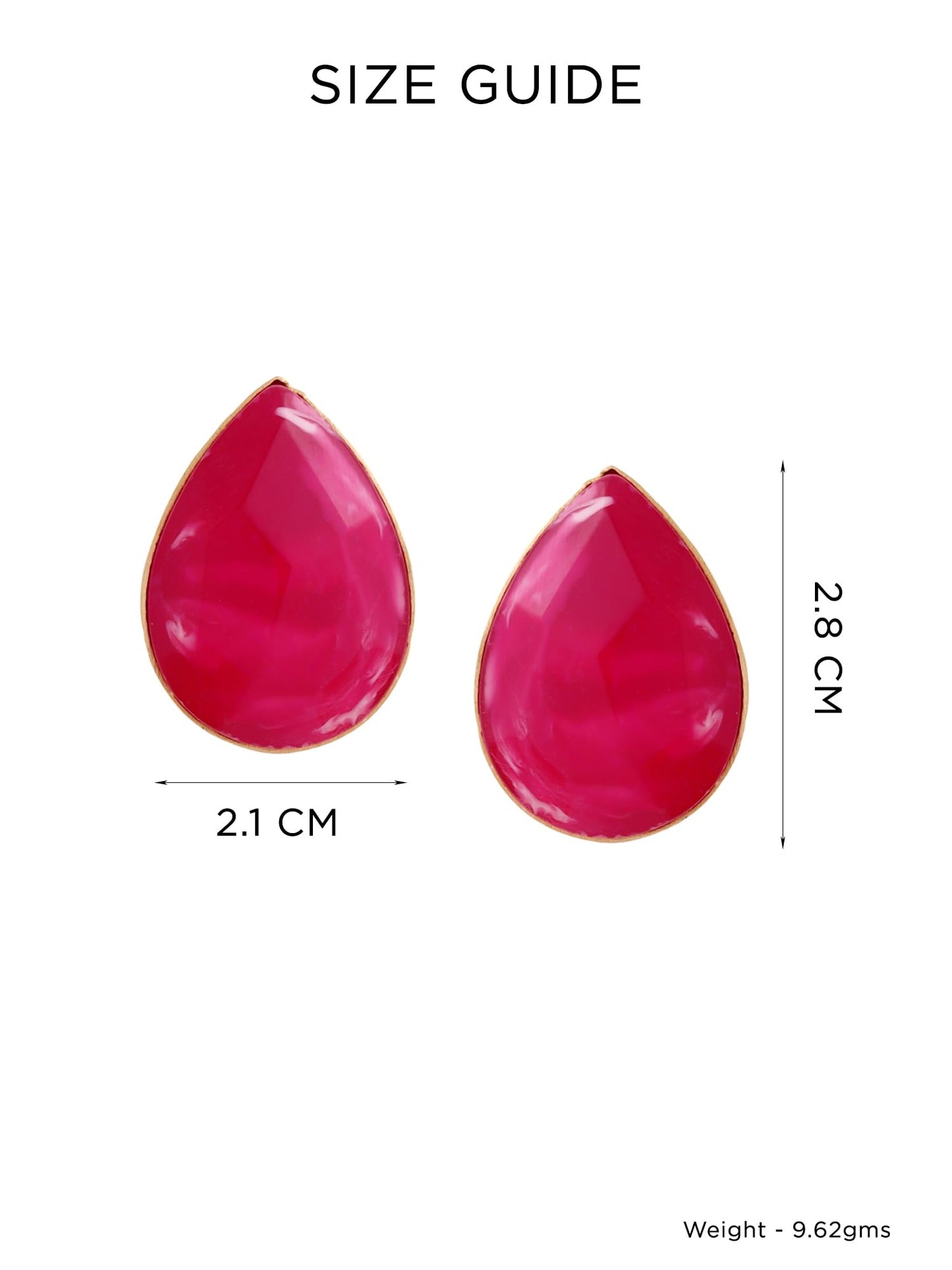 Yellow Chimes Stud Earrings for Women | Fashion Pink Stone Studs Earrings for Girls | Gold Plated Drop Shaped Women Earrings | Birthday Anniversary Gift for Girls Wife