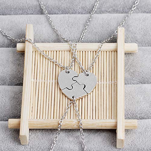 Yellow Chimes Mother Daughters Special Relation Broken Heart Pieces Combo of 3 Necklace Chain Pendant for Women and Girls- Mother and 2 Daughters