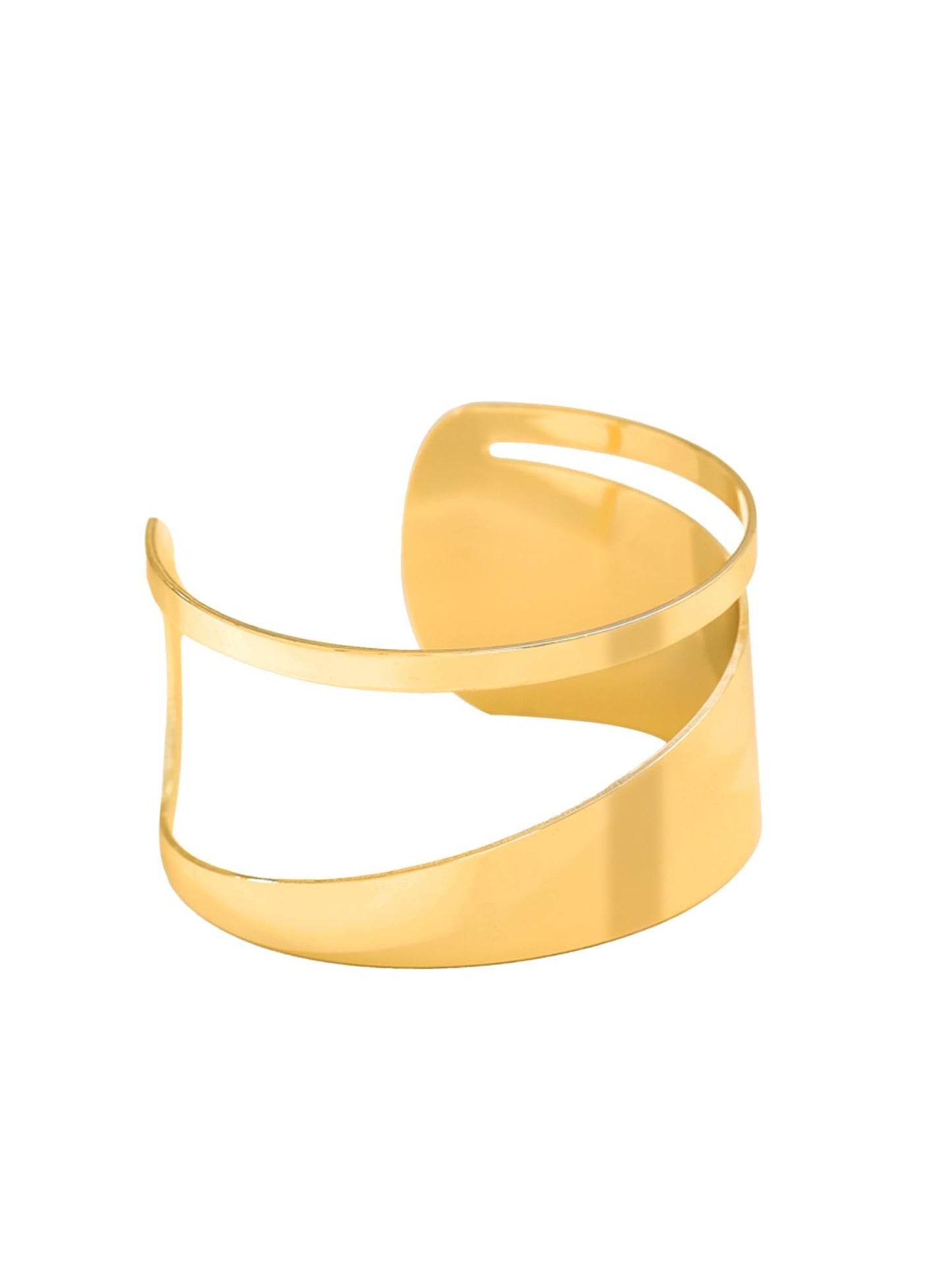 Yellow Chimes Cuff Bracelet for Women | Fashion Golden Bracelet for Women | Bold Broad Hand Accessories for Women | Open Kada Bracelets for Girls | Birthday Gift for Women Anniversary Gift for Wife