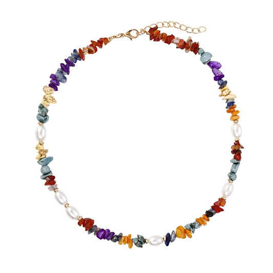 Yellow Chimes Necklace for Women and Girls Fashion Multicolor Choker Necklace for Women Bead Pearl Choker Necklace for Girls | Birthday Gift for Girls and women