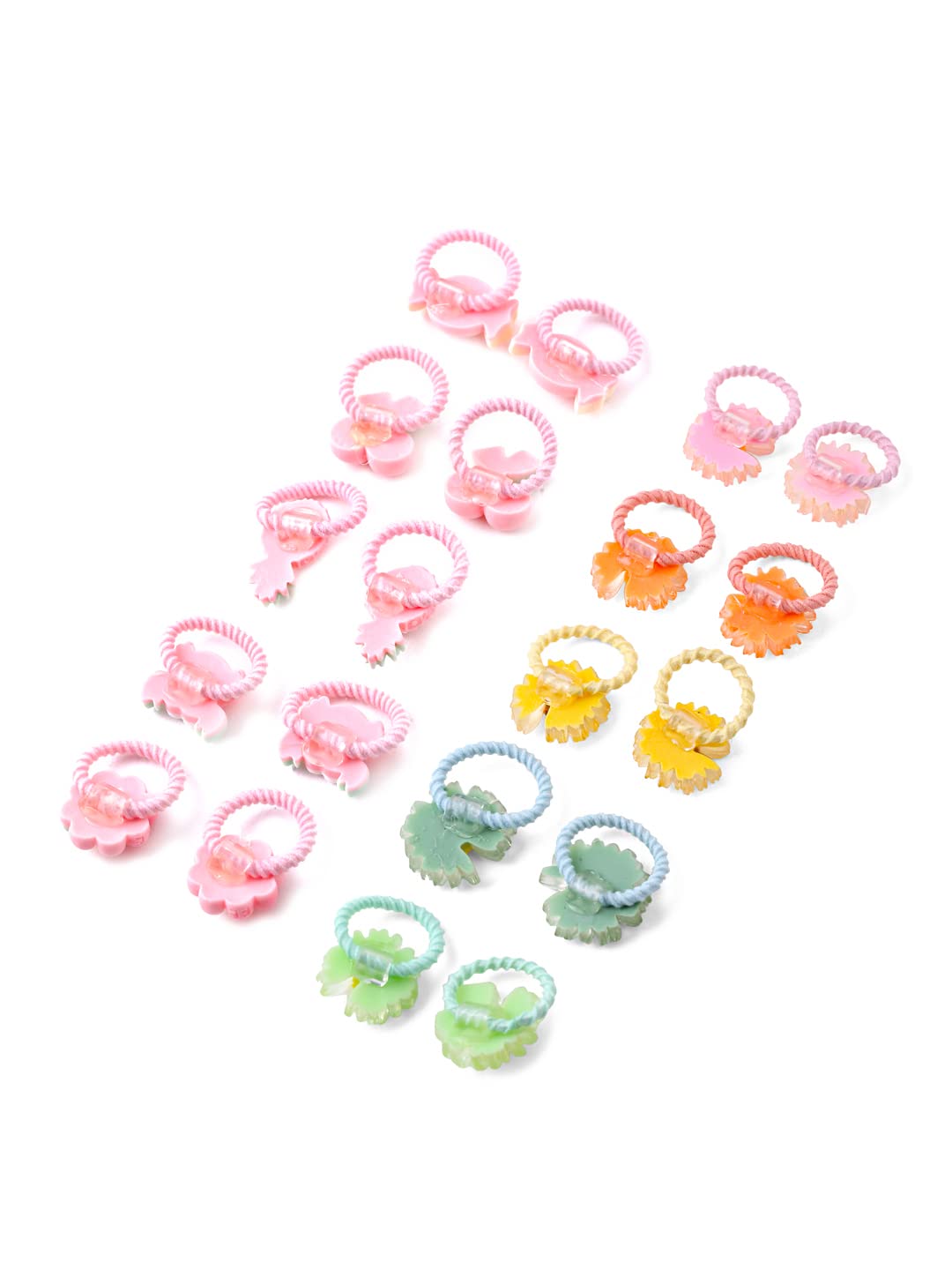 Melbees by Yellow Chimes Rubber Bands for Girls Kids Hair Accessories for Girls Hair Tie 20 Pcs Cute Characters Rubberbands for Kids Ponytail Holder For Baby Girls Toddlers