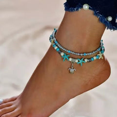 Yellow Chimes Anklets for Women and Girls Blue Anklets for Women Beaded Charm Anklets for Women | Birthday Gift For Girls and Women Anniversary Gift for Wife