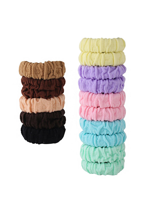 Yellow Chimes Hair Rubber Bands for Girls Women Hair Accessories for Girls Set of 30 Pcs Rubberbands Multicolor Soft & Stretchy Small Ponytail Holders for Girls & Women