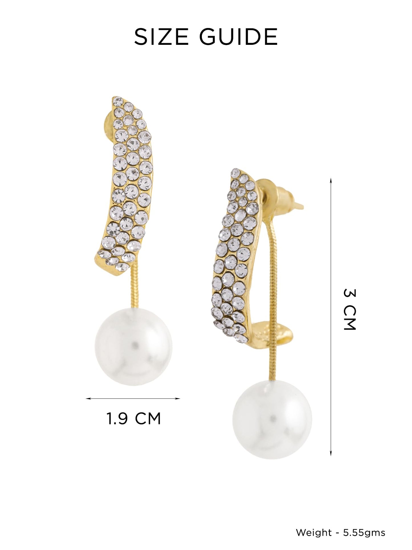 Yellow Chimes Pearl Drop Earrings for Women | Fashion Golden Women Earrings | Gold Plated White Pearls Earrings for Girls | Birthday Gift for Girls Anniversary Gift for Women