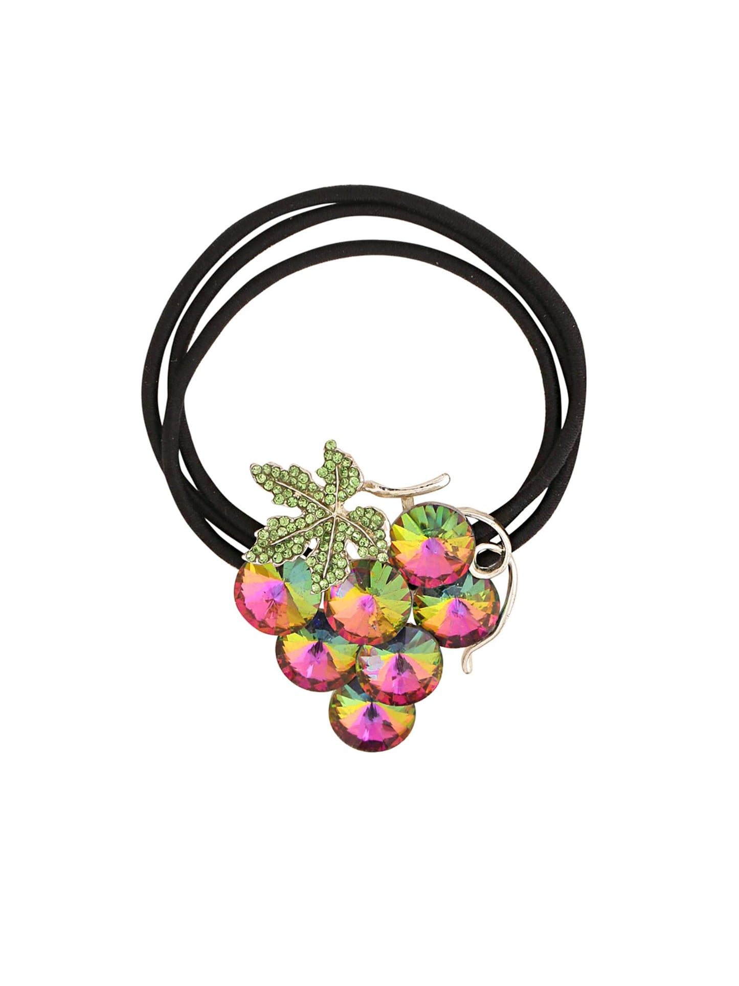 Yellow Chimes Rubber Bands for Women Hair Accessories for Women Hair Rubber Band Crystal Rubberband Fruit Bunch Charms Ponytail Holder for Girls And Women Hair Accessories for Women