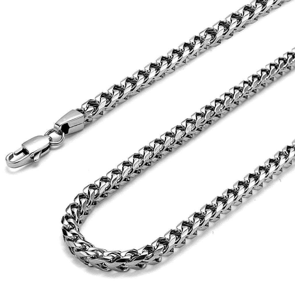 Yellow Chimes Chain for Men and Boys Silver Chain Men Crub Neck Chain for Men Stainless Steel Chains for Men Birthday Gift for Men Boys