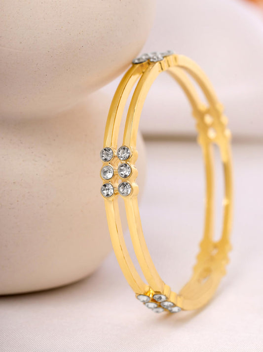 Yellow Chimes Bangle Bracelet For Woman | Fashion Golden Bracelet For Women Hand Accessories For Women | Crystal Bangles Bracelets for Girls | Birthday Gift for Women Anniversary Gift for Wife