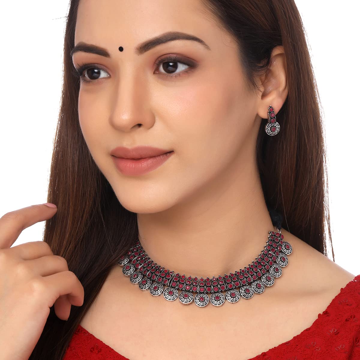 Oxidised jewellery set under 200 online