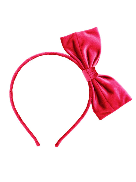 Melbees by Yellow Chimes Hair Bands for Kids Red Bow Hairbands Headbands for Girls Head Bands Hair Accessories for Girls and Kids