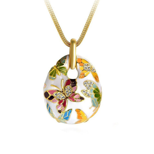 Yellow Chimes Queen of Versailles Enamel Austrian Crystal Pendant for Women and Girls (Pendant)