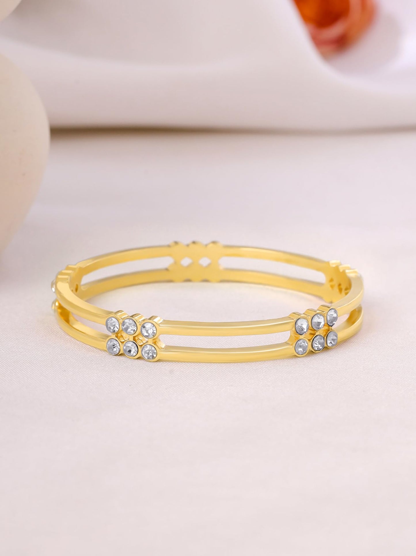 Yellow Chimes Bangle Bracelet For Woman | Fashion Golden Bracelet For Women Hand Accessories For Women | Crystal Bangles Bracelets for Girls | Birthday Gift for Women Anniversary Gift for Wife