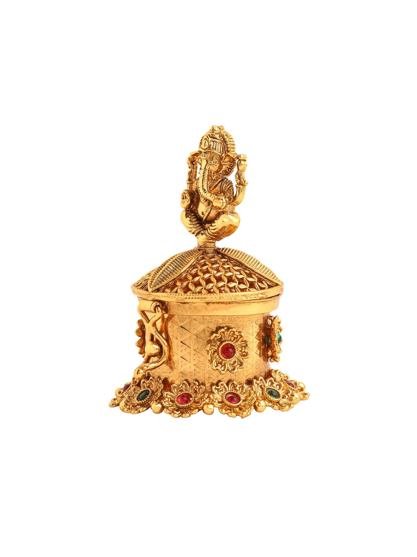 Yellow Chimes Gift Box For Women | Jewellery Organiser | Mother Birthday Gift Jewellery Box- Chandan Sindoor Dibbi Kumkum Bharani Golden Temple - Set of 2.