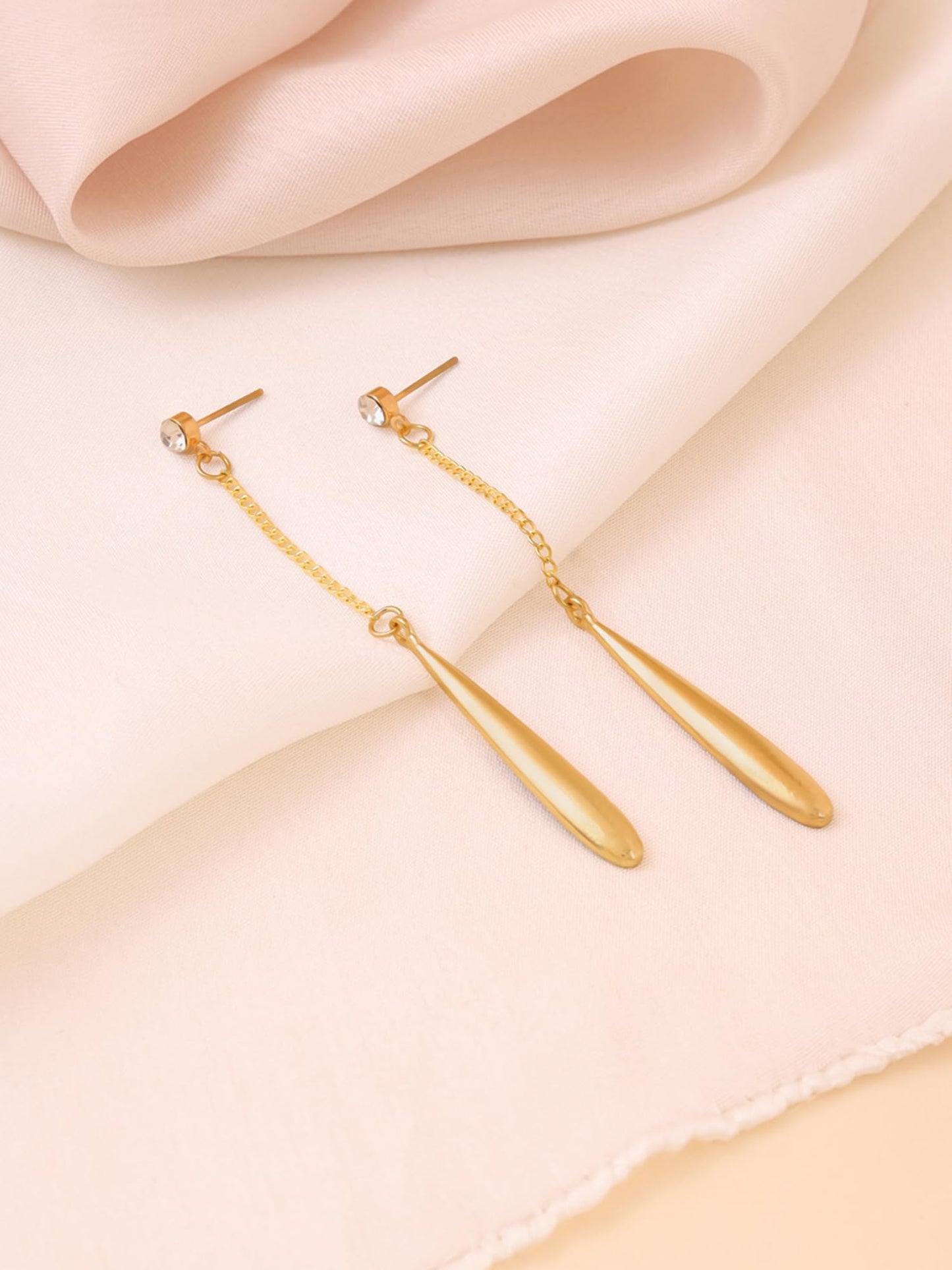 Yellow Chimes Dangler Earrings for Women Girls | Fashion Women Earrings | Gold Plated Long Chain Earrings for Women | Birthday Gift For Girls Anniversary Gift for Wife