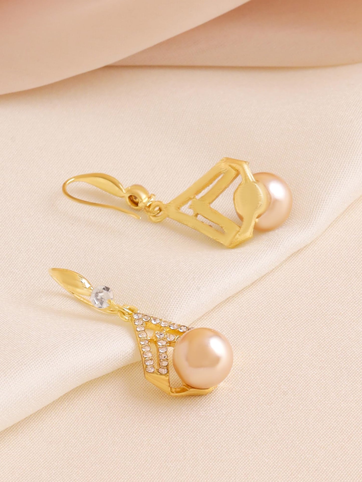 Yellow Chimes Pearl Drop Earrings For Women | Fashion Women Earrings | Gold Toned Crystal Pearls Earrings For Girls | Birthday Gift for Girls Anniversary Gift for Women