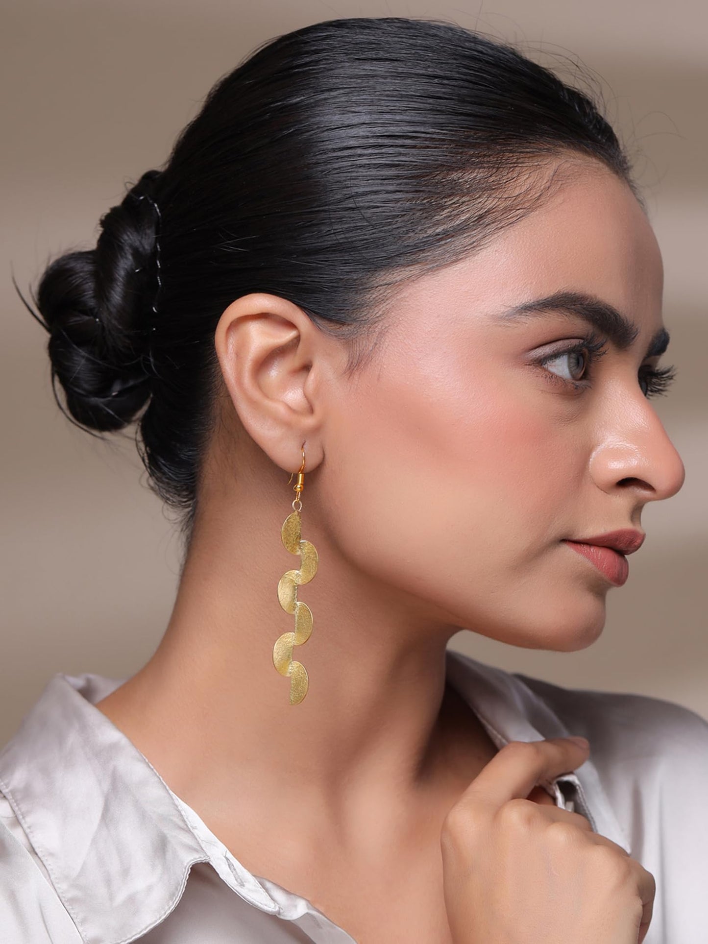 Yellow Chimes Dangler Earrings For Women | Fashion Golden Women Earrings | Gold Plated Long Dangler Earrings For Girls | Birthday Gift for Girls Anniversary Gift for Women