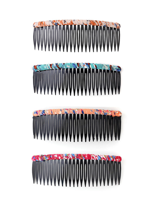 Yellow Chimes Comb Pin for Women Hair Accessories for Women Western Comb Clips for Hair for Women Set of 4 Pcs Juda Pin Hair Pins for Women Side Pin/Comb Pin/Juda pin Accessories for Women