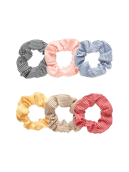 Yellow Chimes Scrunchies for Women Hair Accessories for Women 6 Pcs Satin Scrunchies Set Floral Print Rubber Bands Multicolor Scrunchie Ponytail Holders Hair Ties for Women and Girls Gifts for Women