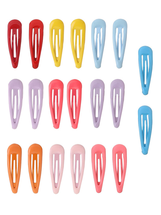 Melbees by Yellow Chimes Hair Clips for Girls Kids Hair Clip Hair Accessories for Girls Baby's 20 Pcs Multicolor Snap Hair Clips Tic Tac Clips Hairclips for kids Baby Teens & Toddlers