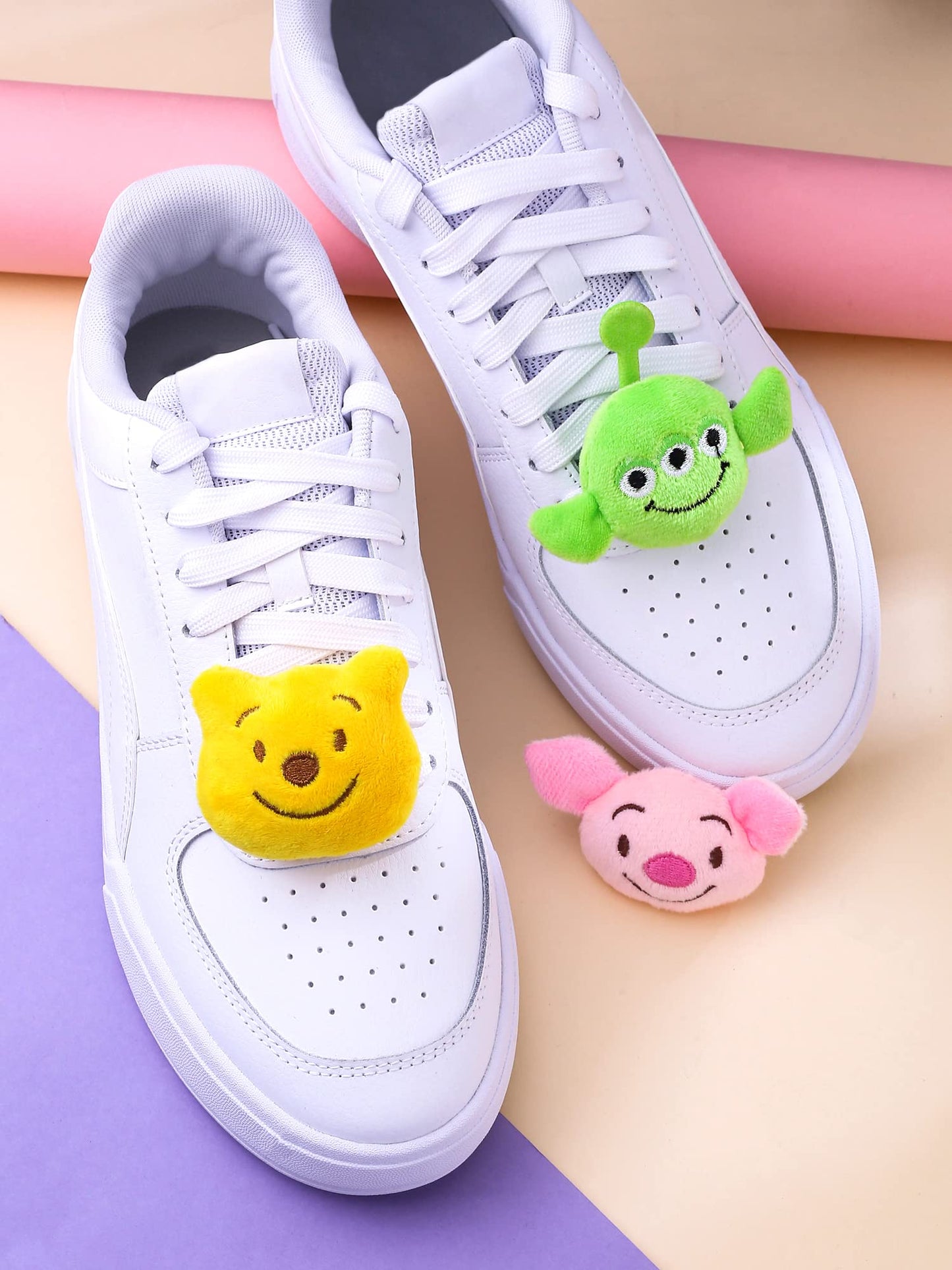 Melbees by Yellow Chimes Shoelace Charms for Kids Girls Teens | Cute Characters Design Shoe Decoration Charms | Shoelace Decor Charms for Unisex | Pack of 3 Pcs Shoelace Charms for Sneakers.