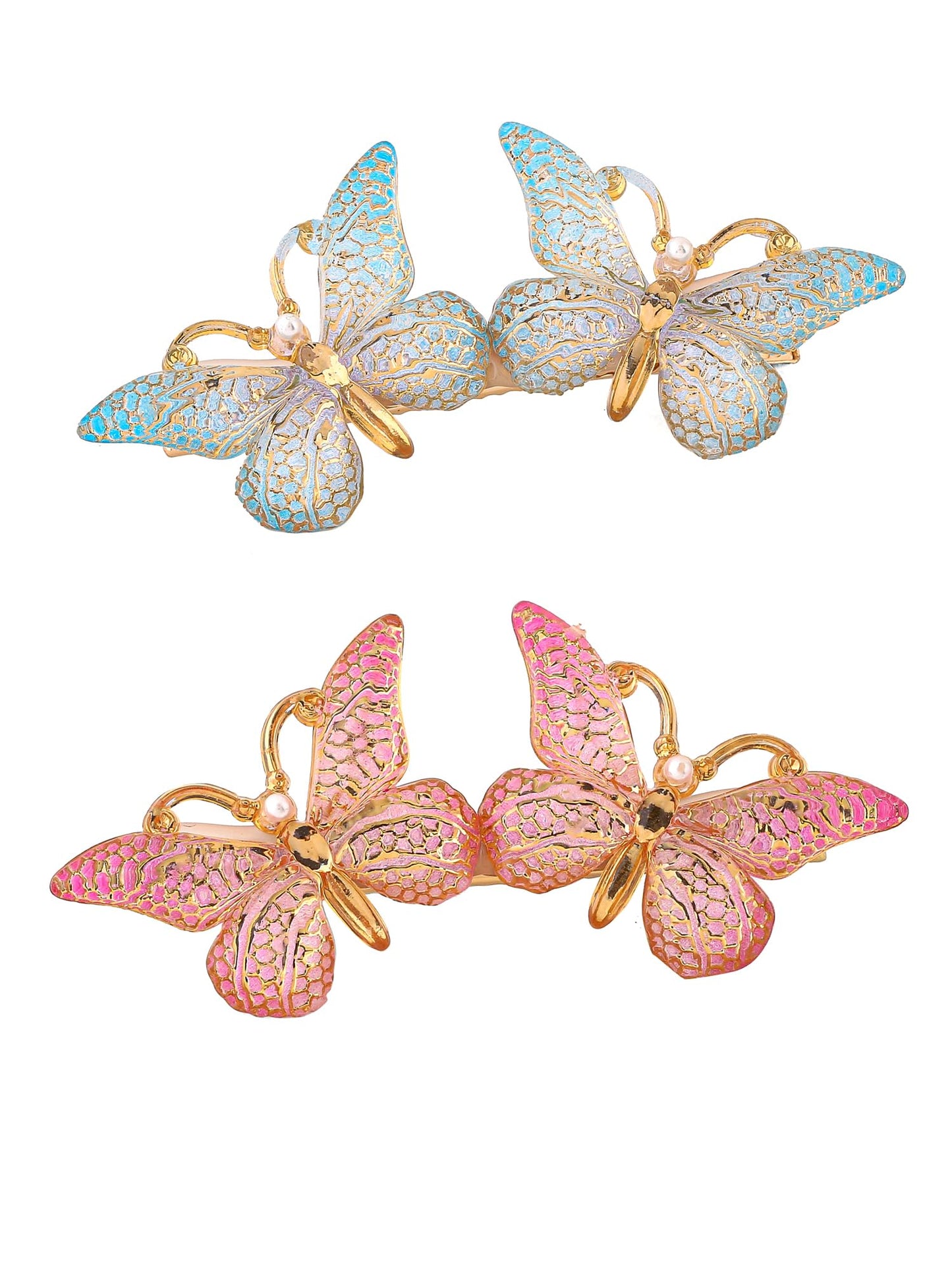 Yellow Chimes Hair Clips for Women Girls Hair Accessories for Women Butterfly Hair Clip 2 Pcs Hair Clips for Girls Hairclips Alligator Clips for Hair Pins for Women and Girls Gift For Women & Girls