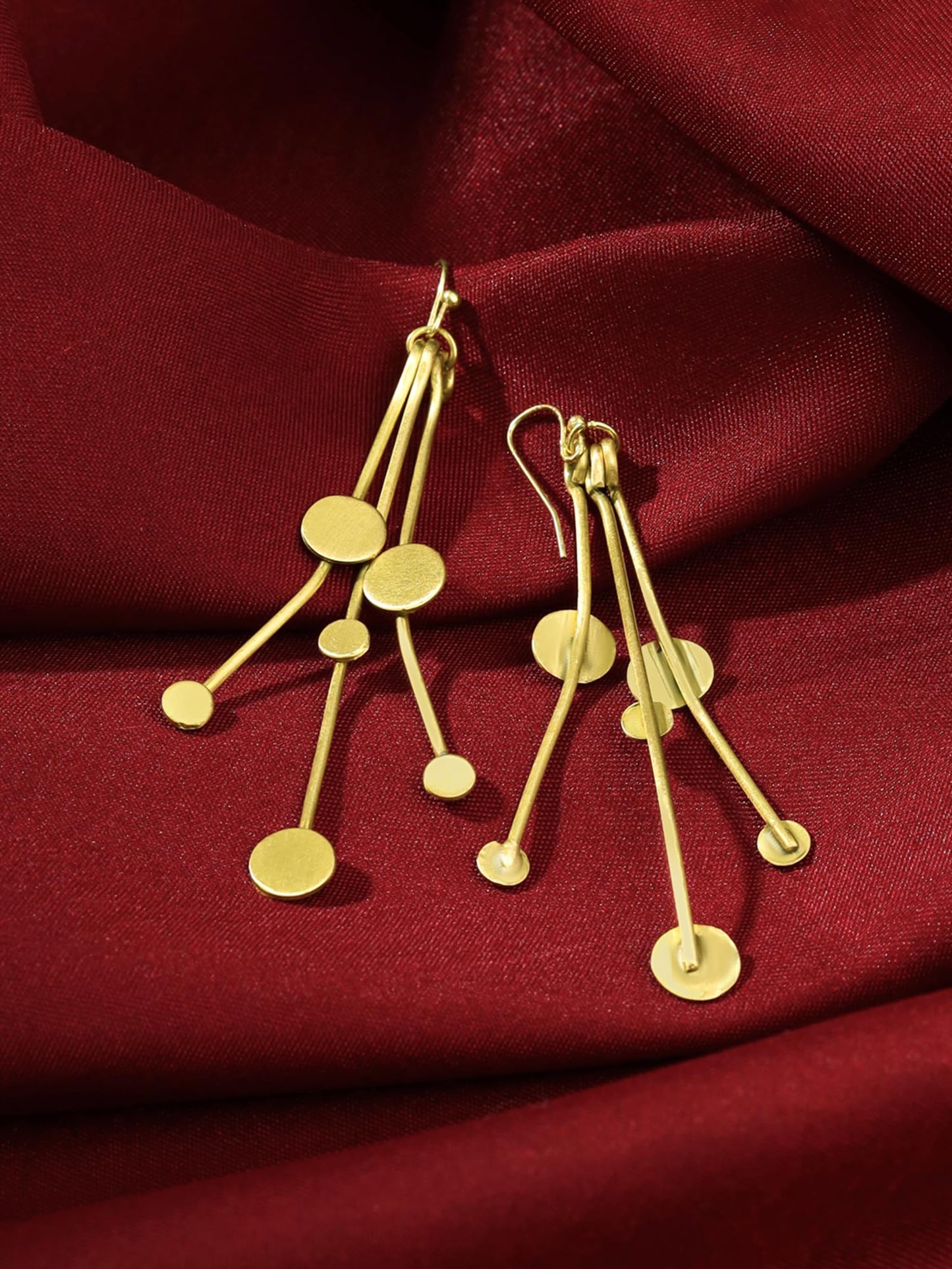 Yellow Chimes Dangler Earrings For Women | Fashion Golden Women Earrings | Gold Plated Long Dangler Earrings For Girls | Birthday Gift for Girls Anniversary Gift for Women