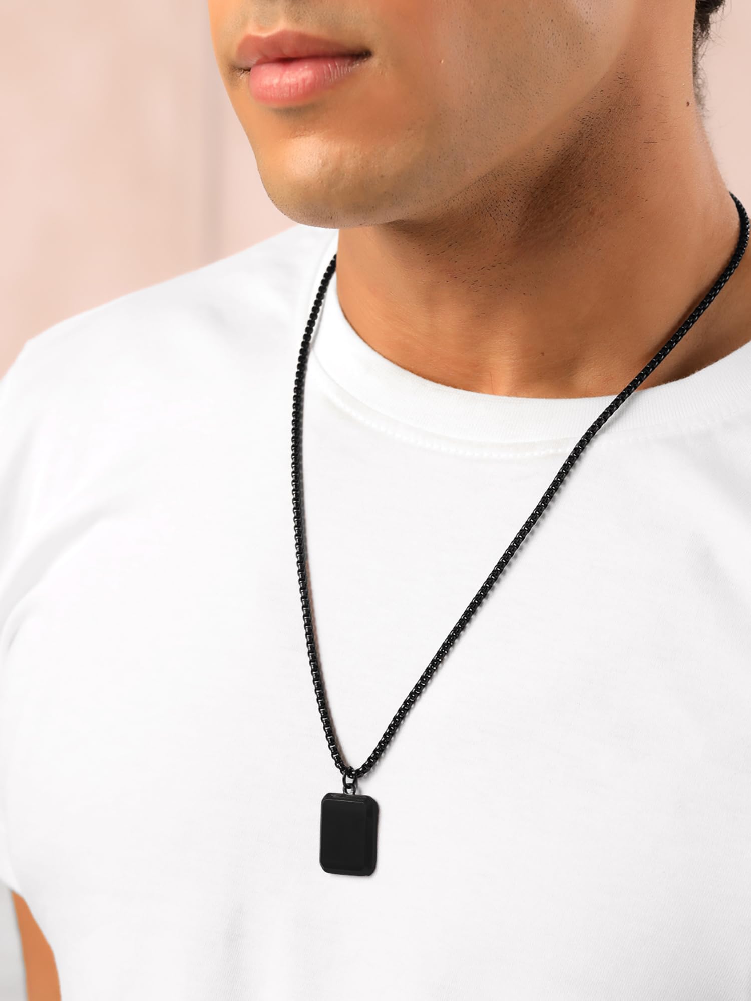 Chains Mens Neck Locket Yellow Chimes Black Chain Pendant For Men