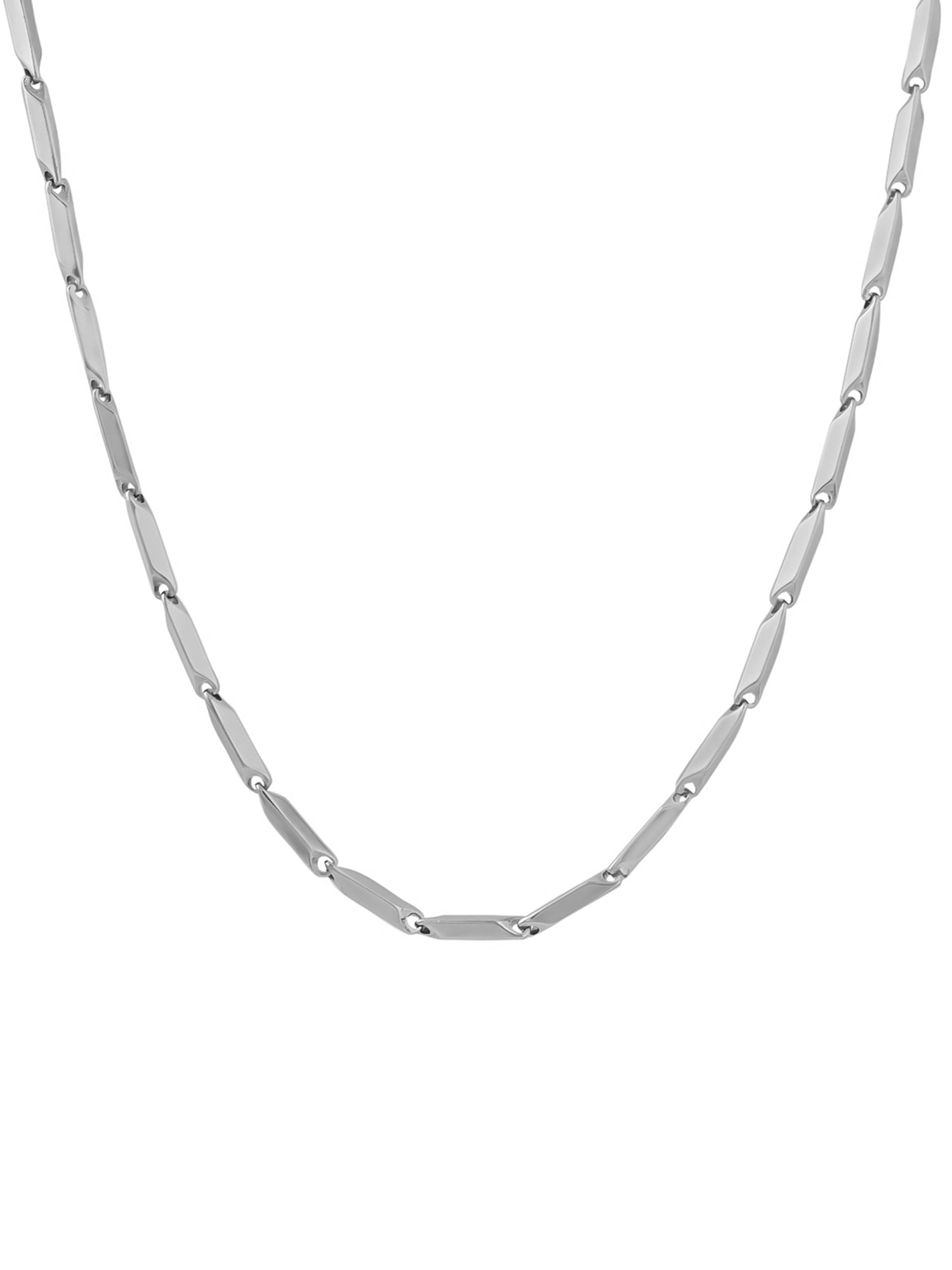 Yellow Chimes Chain for Men Silver Rice Chain for Boys Classic 316L ...