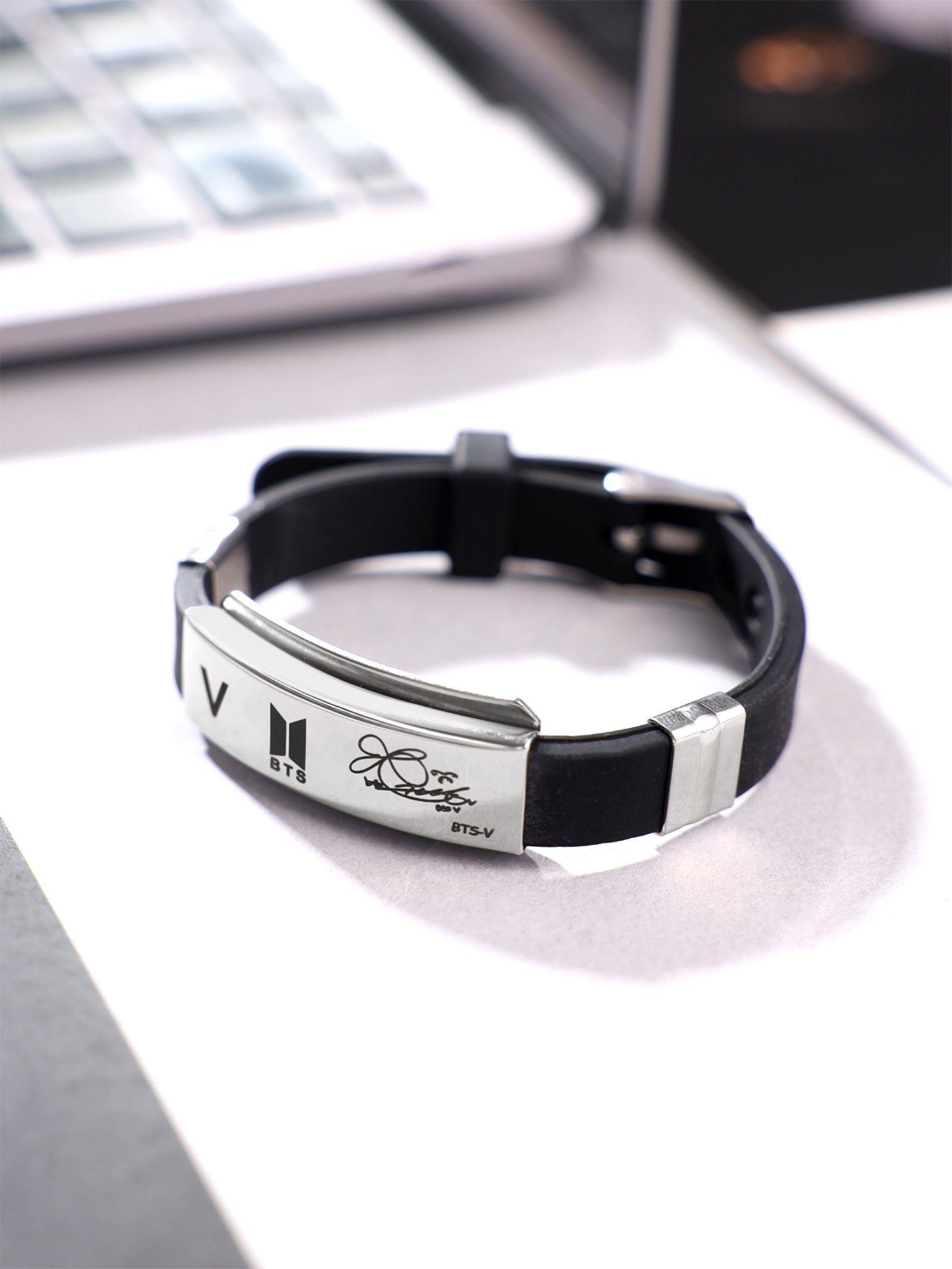 Yellow Chimes Kpop Bts Band Exquisite Signature V Silicon Unisex