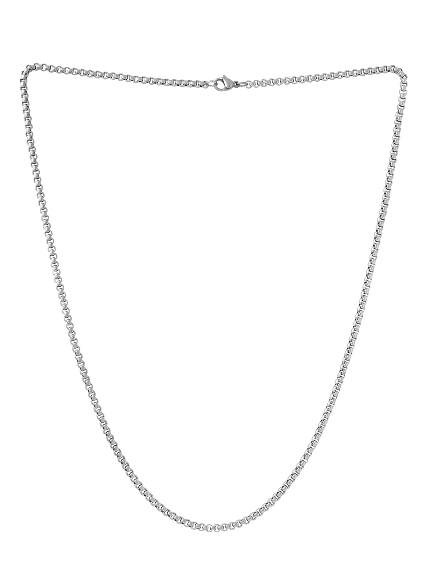 Yellow Chimes Chain for Men and Boys Silver Chain Men Type Neck YellowChimes