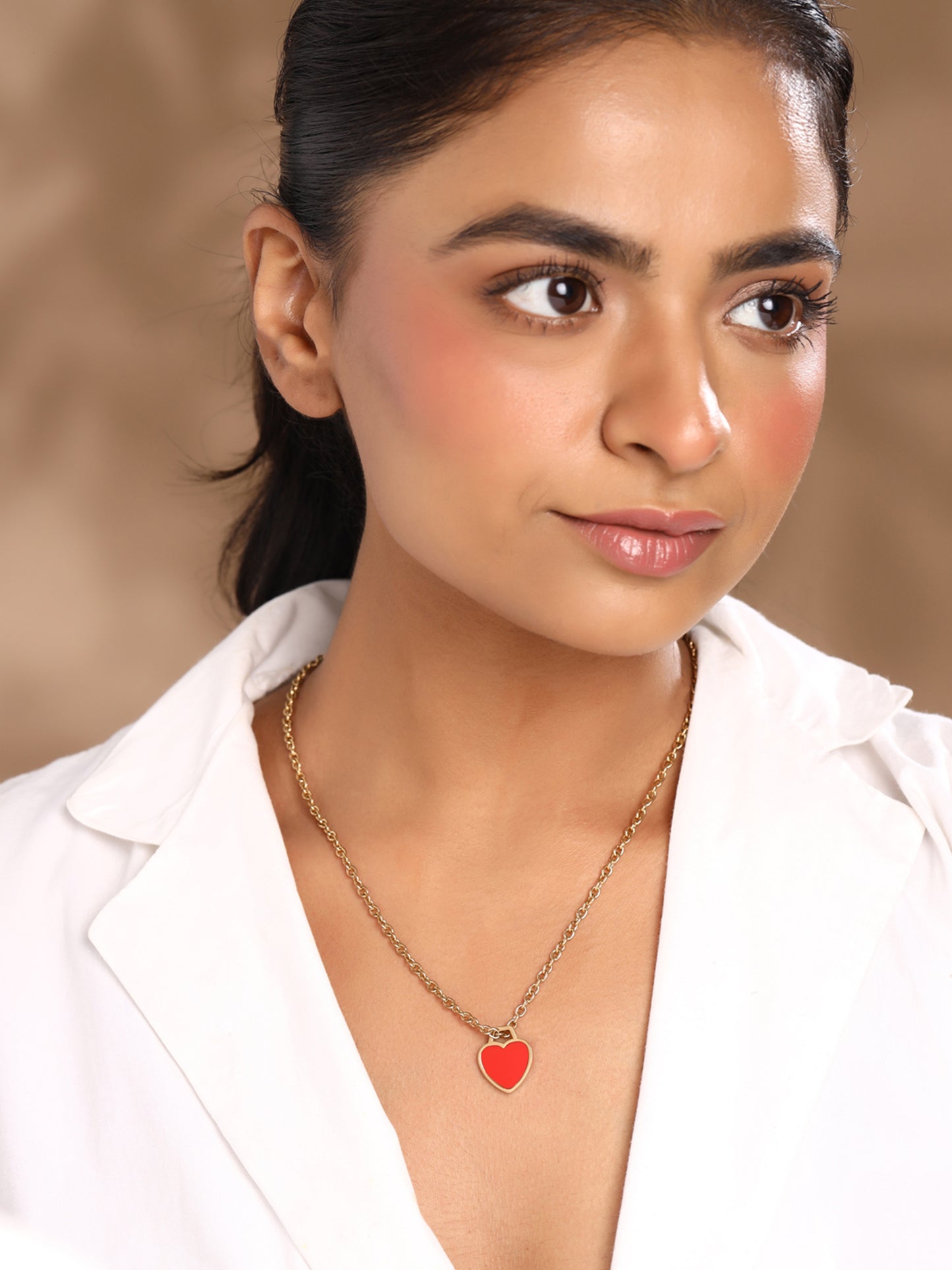 Yellow Chimes Women Pendant - Red