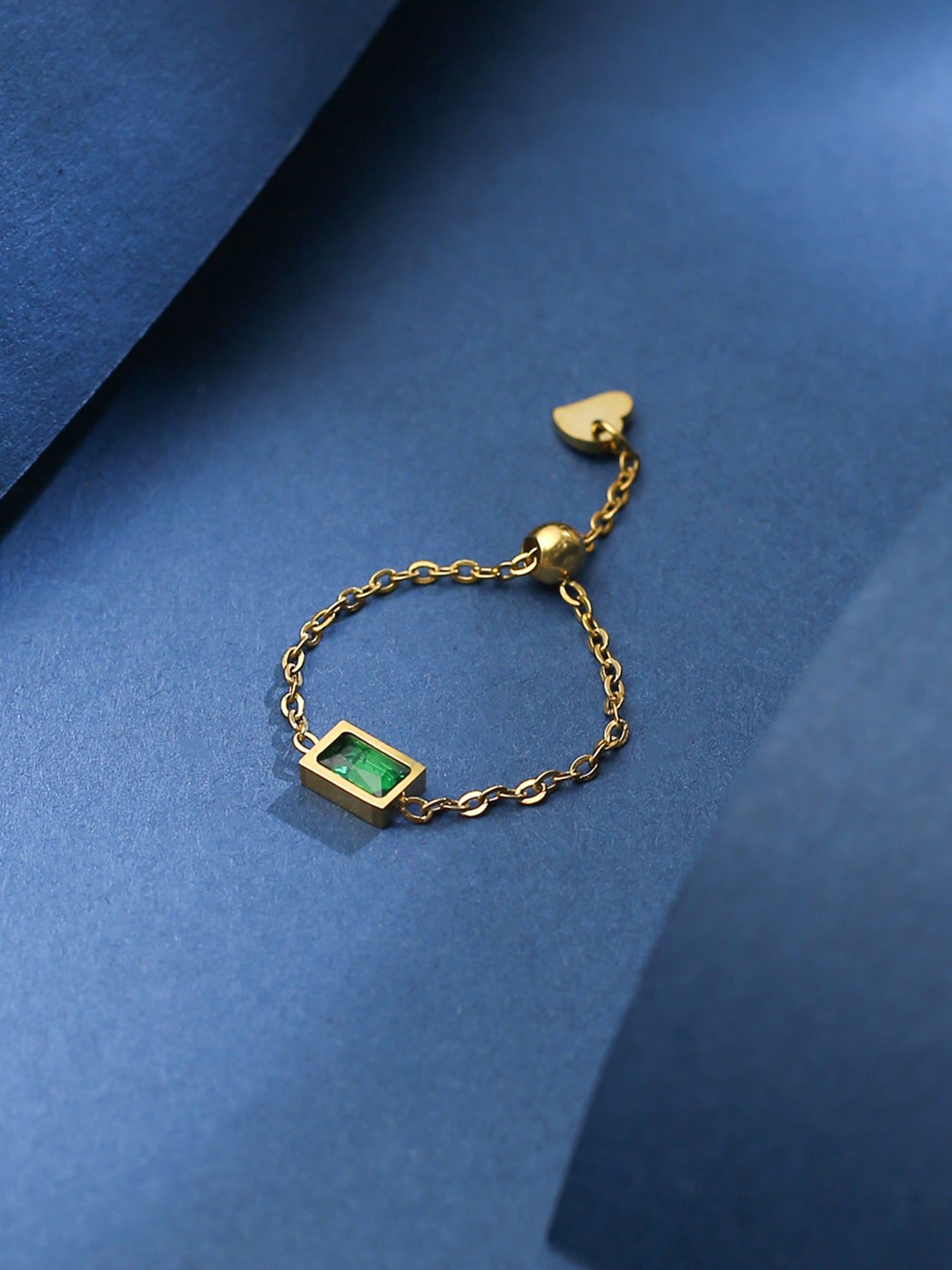 Yellow Chimes Golden Rings for Women Fashion Adjustable Chain