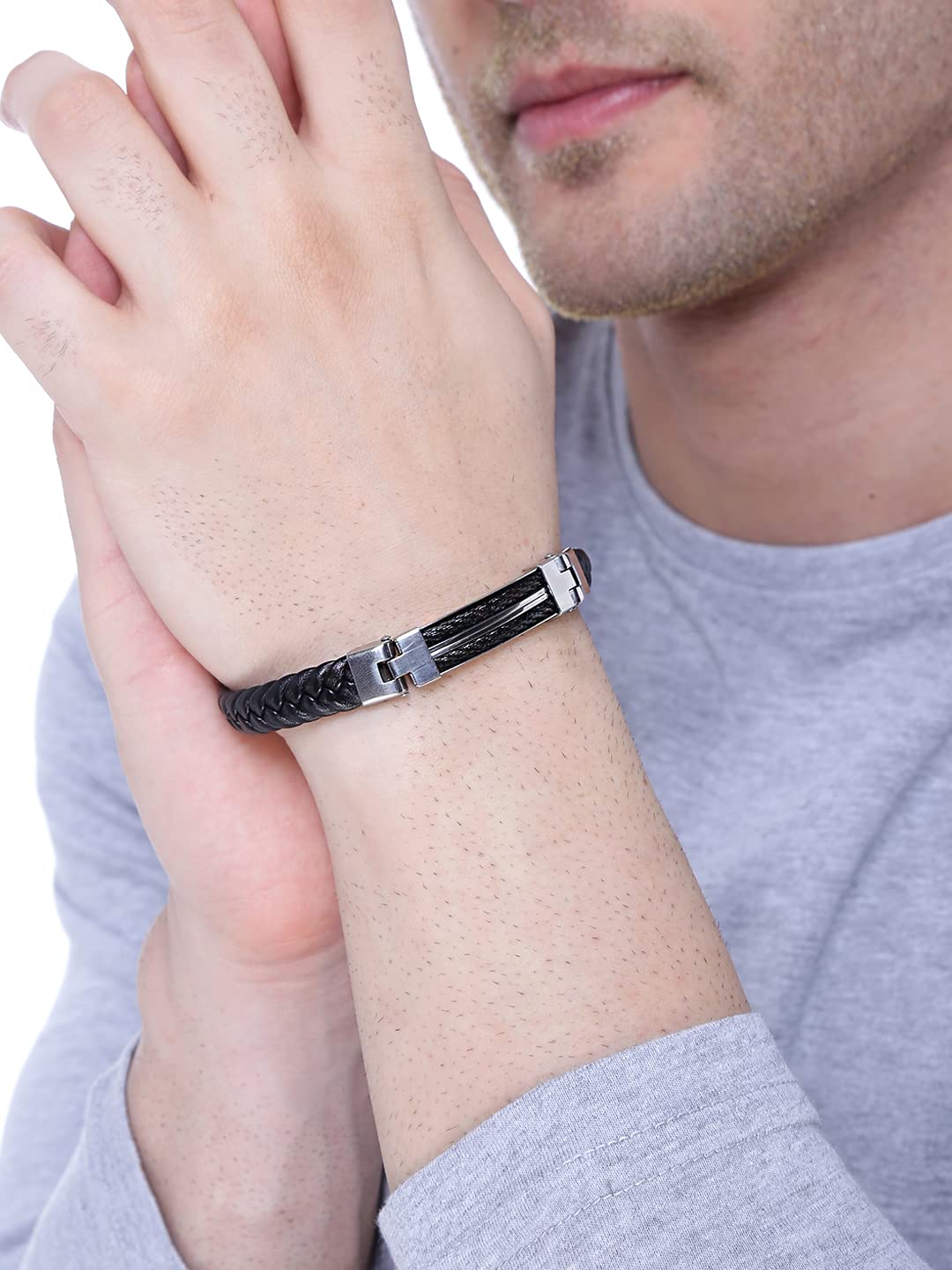 yellow chimes leather bracelet