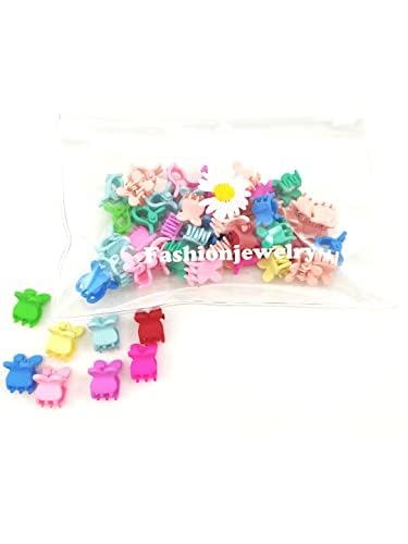 Kairangi Hair Clips for Girls Kids Hair Accessories for Girls Hair Claw Clips for Girls Kids Multicolor Butterfly Claw Clip 50 Pcs Mini Hair Claw Clips for Girls Baby's Clutchers for Hair