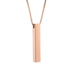 Yellow Chimes Pendants for Women Rosegold Plated Stainless Steel Bar Charm Chain Pendant for Women and Girls